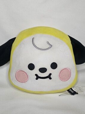 BT21 BTS Chimmy Yellow Dog Puppy Plush Face Cushion Pillow Jimin K Pop ARMY